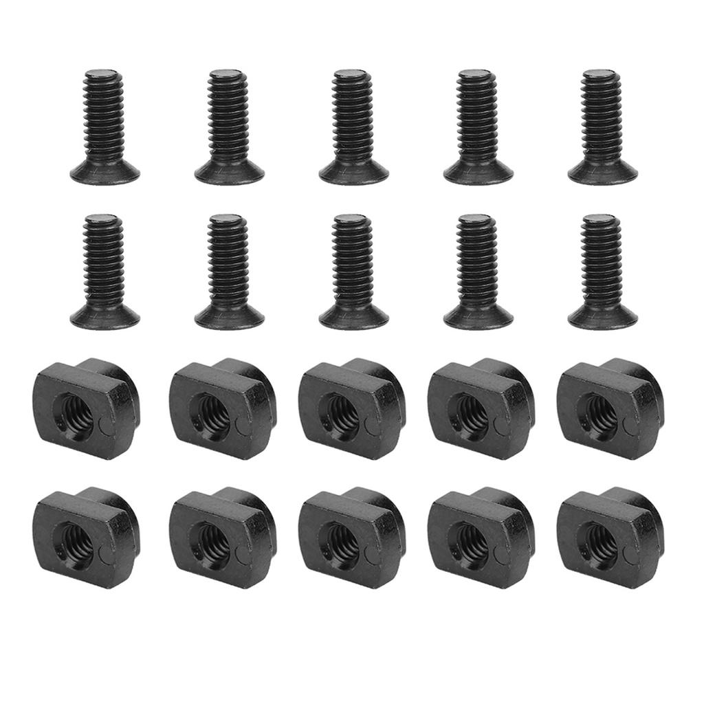 Juego de 10 tornillos y tuercas M-Lok de acero puro duraderos para secciones de riel M-Lok