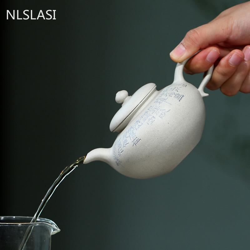 Handmade Purple Clay Teapot Yixing Boutique Tea Pot Beauty Kettle Home Teaware Chinese Tea Ceremony Customized Gifts 260ml