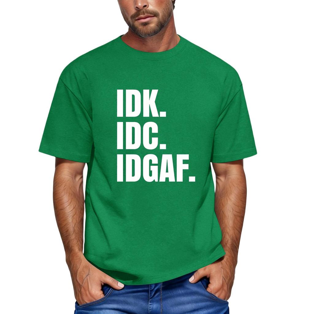 Men's Neck Short Sleeve Funny Graphic Print T-Shirt for Everyday Wear