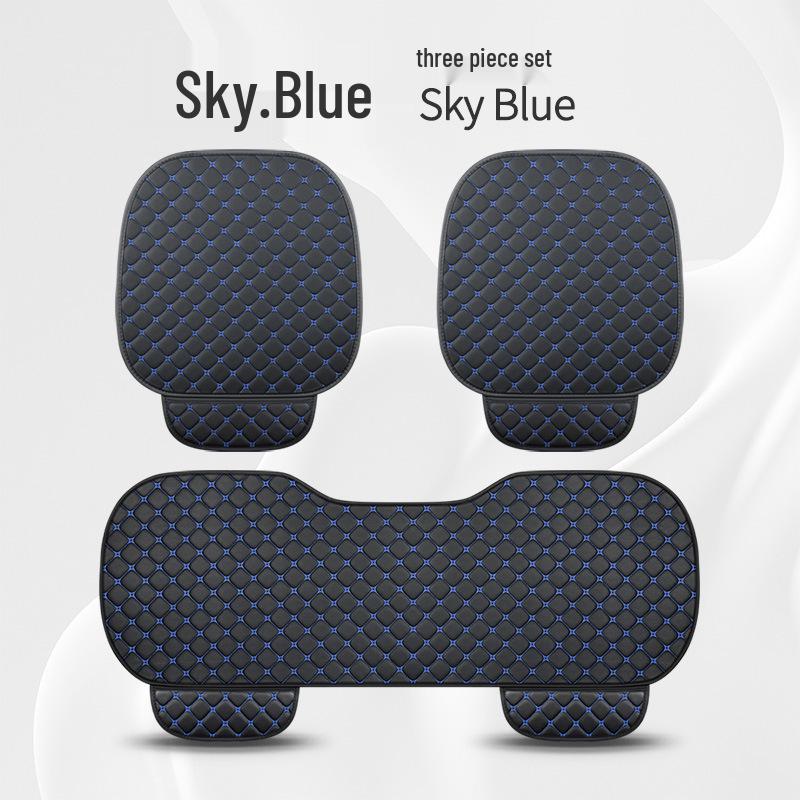 Universal Leather Car Seat Cushion Set: Non-Slip, Ergonomic, Four-Season Use for Five Seats