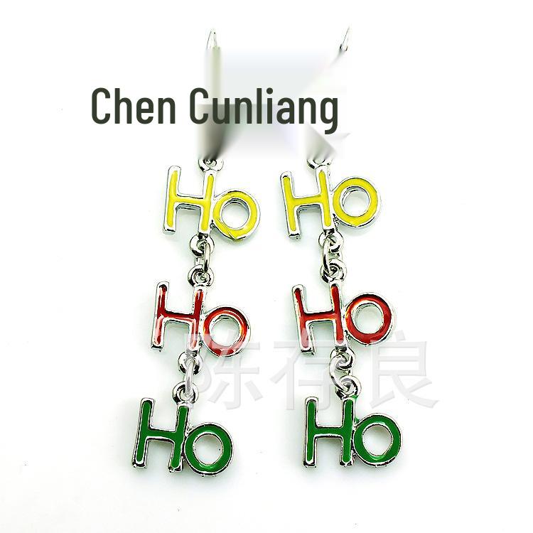 

2018 New European & American Fashion Christmas HOHOHO Earrings 14x43mm