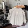 Children'S Shirts Spring New Korean Boys Plaid Long-Sleeved Student Shirts Cotton Autumn Clothes