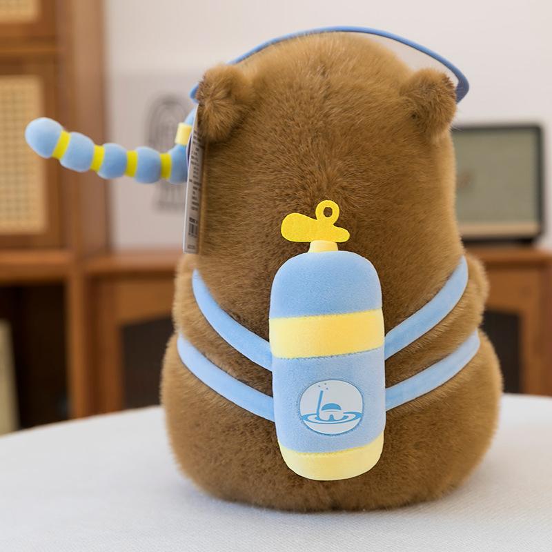 

Summer Swimming Ring Kapibara Doll Football Backpack Capybara Doll Plush Toy Sleeping Doll Birthday Gift 25cm（0.22kg）