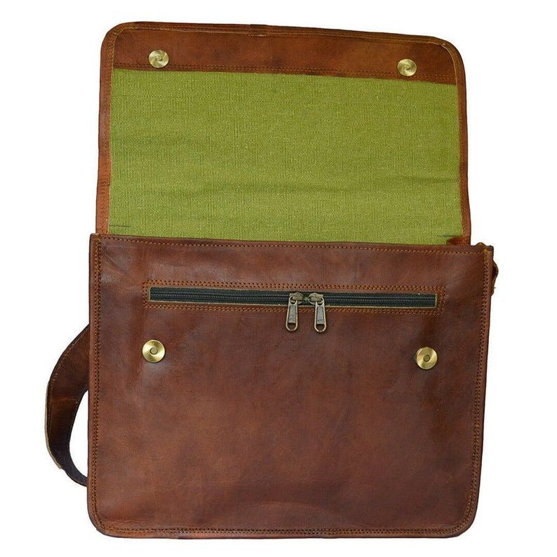 Leather Messenger Bag Men Women, Leather Crossbody Shoulder Bag, Vintage Style Handmade Leather Briefcase Bag