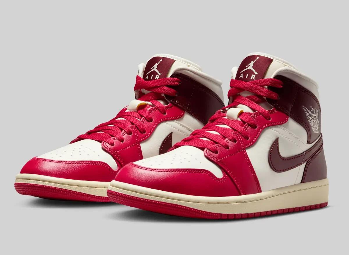 BQ6472-119 Женские Nike Air Jordan 1 Mid Mystic Hibiscus (Женский) 7.5W