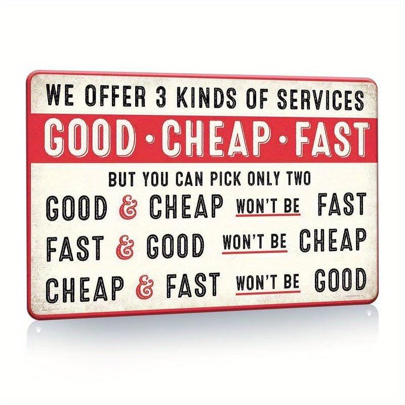 

Vintage We Offer Kinds of Services Good Cheap Funny Metal Tin Sign Retro Wall Art Decor Plaque for Home Bar Garage Workshop Of 20x30cm（7.8x11.8inch）