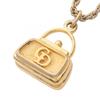 Used CD Logo Bag Motif Necklace Gold Plated Gold Used