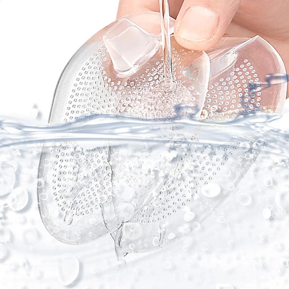 2Pairs Silicone Forefoot Pads Woman Slippers Sandals Inserts Metatarsal Pas for Shoes Non-Slip Self-Adhesive Gel Toe Protector