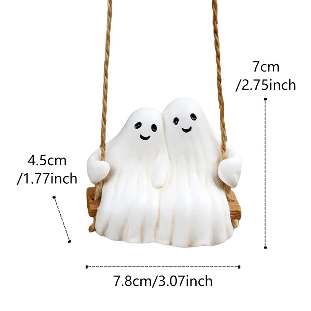 1/2/3pcs Halloween Ghost Statue Set Halloween Decoration Garden Courtyard Landscape Decoration Resin Crafts Cute Ghost Figurine