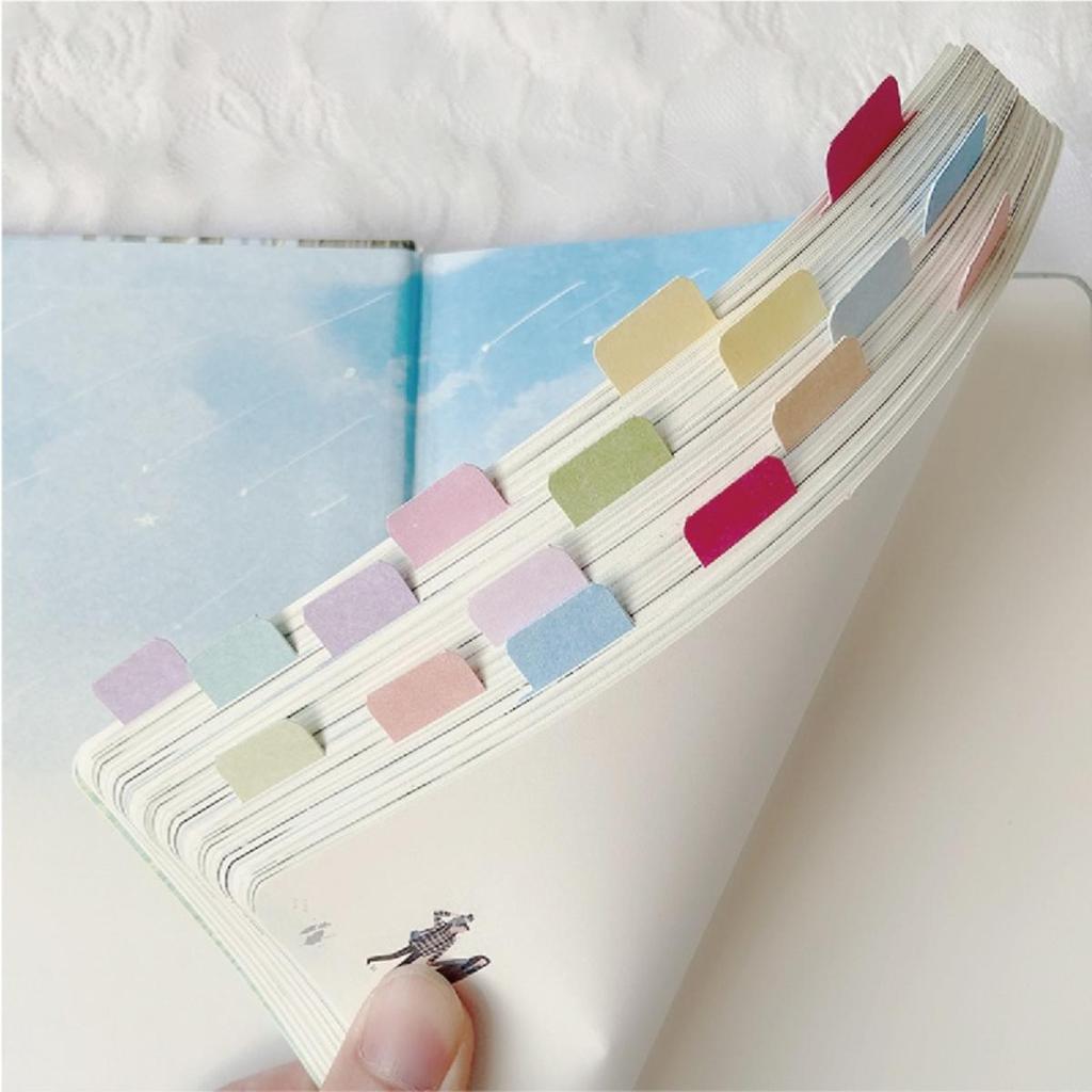 10 Sheet Index Label Paster Bookmark Stickers Easy Read Book Tabs Gold Stamping Tabs for Office School Notbook Journal Study Reading