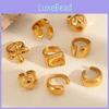 Geometric Stainless Steel Adjustable Ring For Women With Unique Pattern And Fashion Style