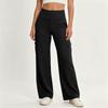 High Waist Stretch Cargo Pants for Women Wide Leg Yoga Work Trousers with Pockets for Casual Business Travel Wear