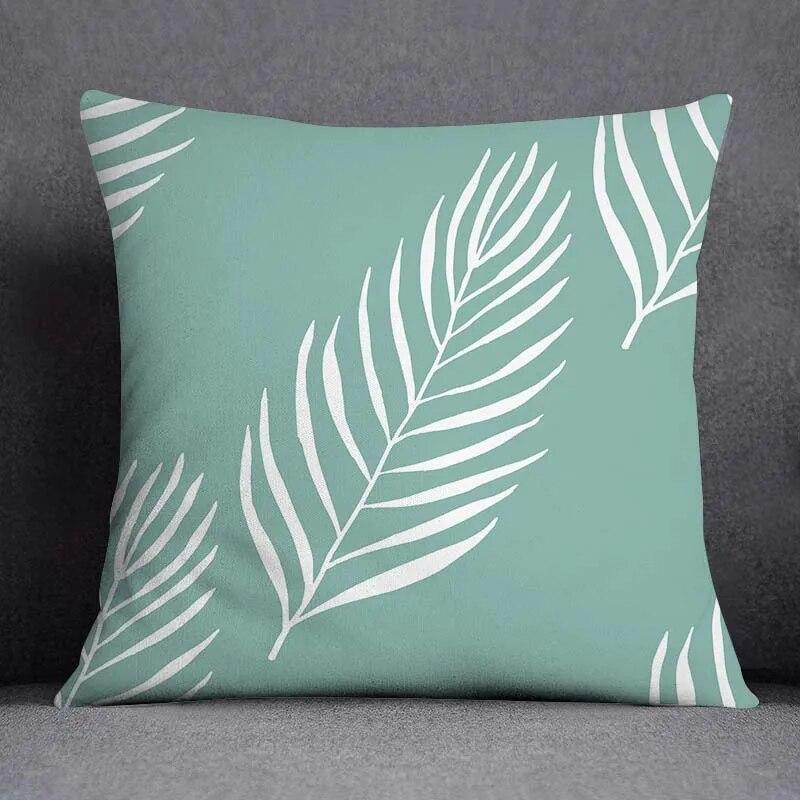 45x45cm Fresh Green Simple Geometric Pillow Cover Living Room Sofa Office Seat Car Waist Cushion   Home Decoration