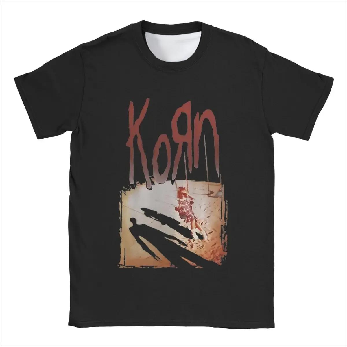 

New Arrival Korn Rock Band Short Sleeved Round Neck Y2k Tshirt Men Clothing New in Top & Tees Mens T-Shirt PUNK ROCK Style 4XL