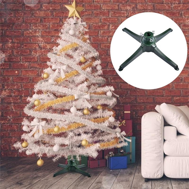 ABMH-Electric Christmas Tree Stand Rack 360 Degree Rotating Base Support Xmas Party Supply Christmas Decorations