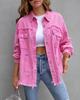 New 2023 Women's Autumn/Winter Denim Cardigan - Solid Color, Single-Breasted Turn-Down Collar Shirt Jacket