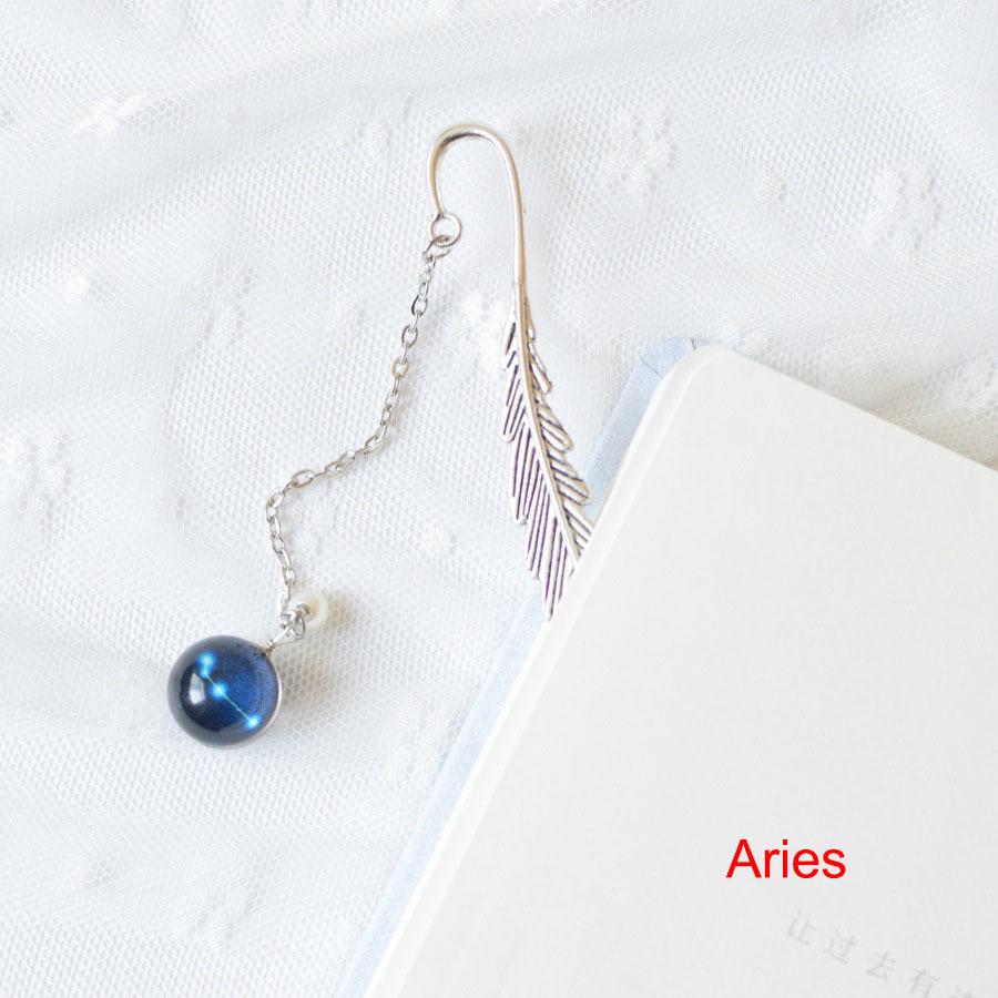 

1 Pcs Luminous Twelve Constellations Creative School Office Supply Gift Bookmarks For Books Stationery Cute Bookmark