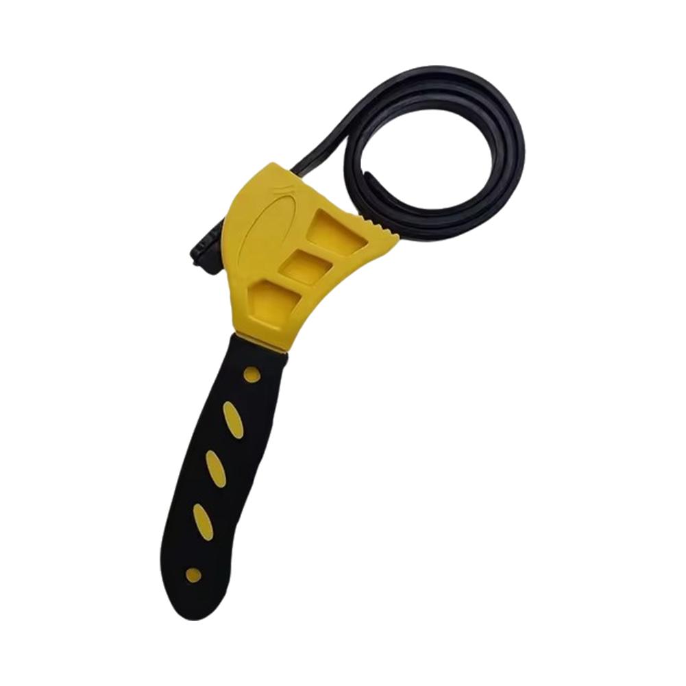 6inch Adjustable Belt Wrench Car Oil Filter Puller Strap Chain Disassembly Wrench Opener Strap M3F2