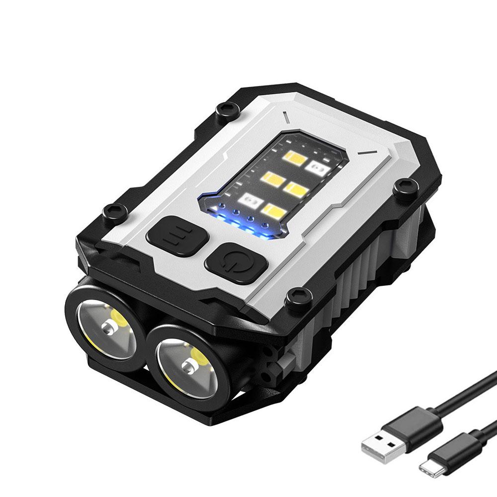 Portable Rechargeable Flashlight High Power EDC Keychain Torch With Magnetic Mini LED COB Waterproof Camping Work Lamp