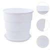 Flower Plant Pot Minimalist Portable Versatile Use Small Planter with Drainage Hole and Saucer for