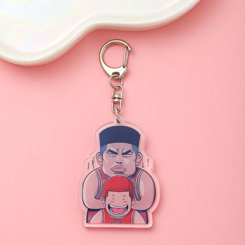 1/14Pcs Anime Figures Slam Dunk Acrylic Car Keychain Cute Backpack Pendant Funny Bag Charms Accessories Decoration Holiday Gifts
