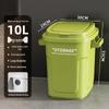Versatile 10L Lidded Plastic Trash Can