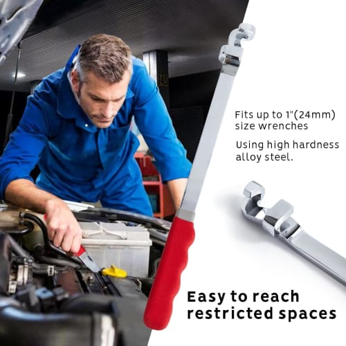 ZHLELEWZ Wrench Extender Tool Bar, Torque Adapter Wrench Extension, Extra Long 15" Wrench Extension for Maximum Leverage, Ideal for Mechanics, DIY, Ga