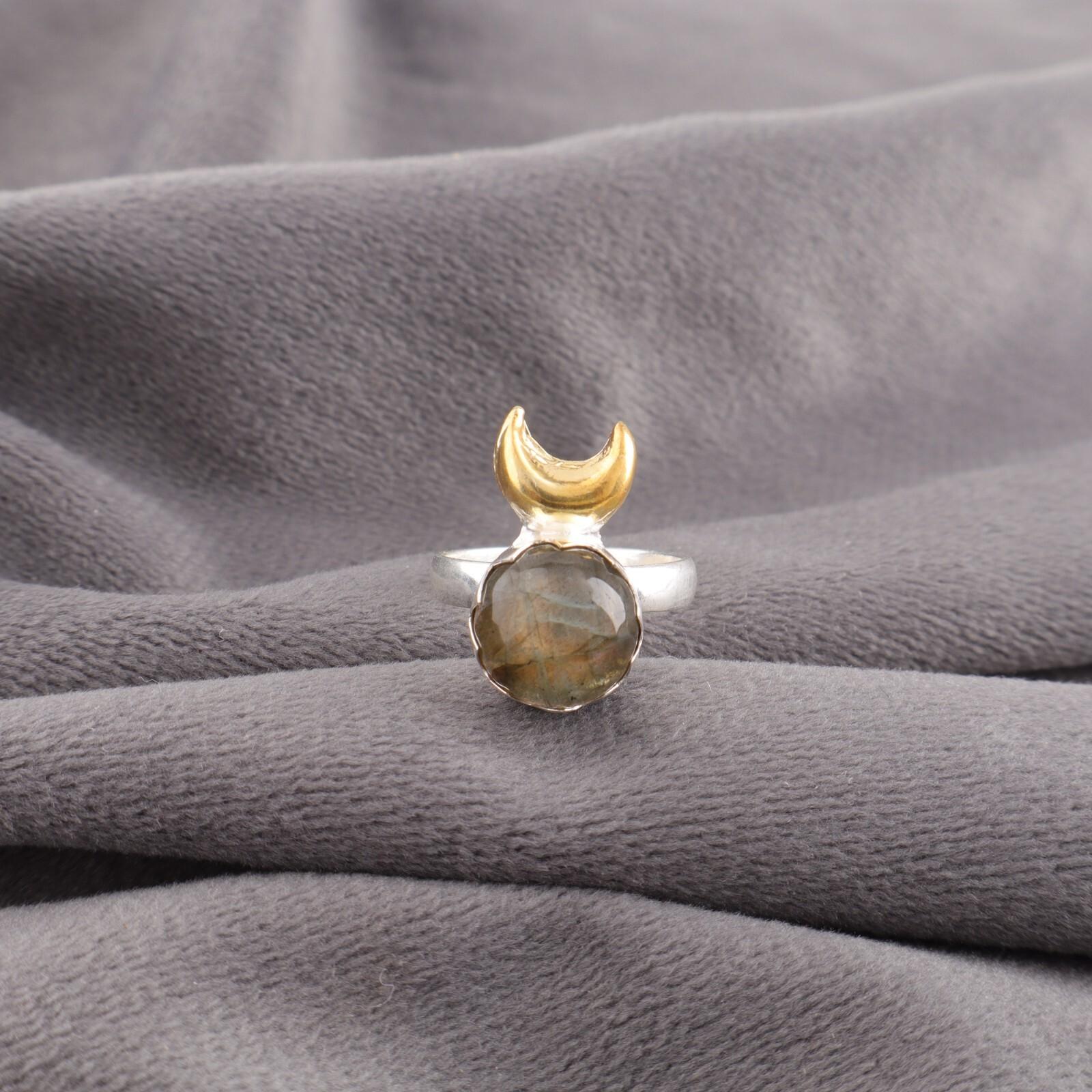 

Редкий Лабрадорит Драгоценный Камень 925 Стерлинговое Серебро Ювелирные Изделия Ручной Работы Юбилейное Кольцо RR-58-25 13