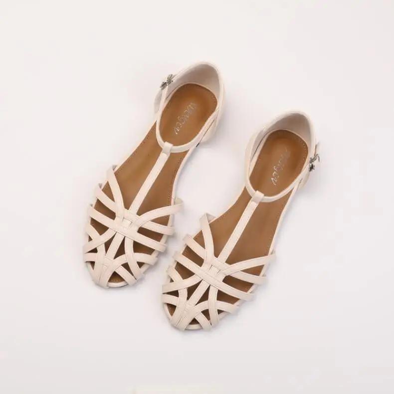 Baotou Sandals for Women Fashion Breathable Hollow Out Sandal Fashion Outdoor Casual Sandal Summer Holiday Roman Shoes for Women