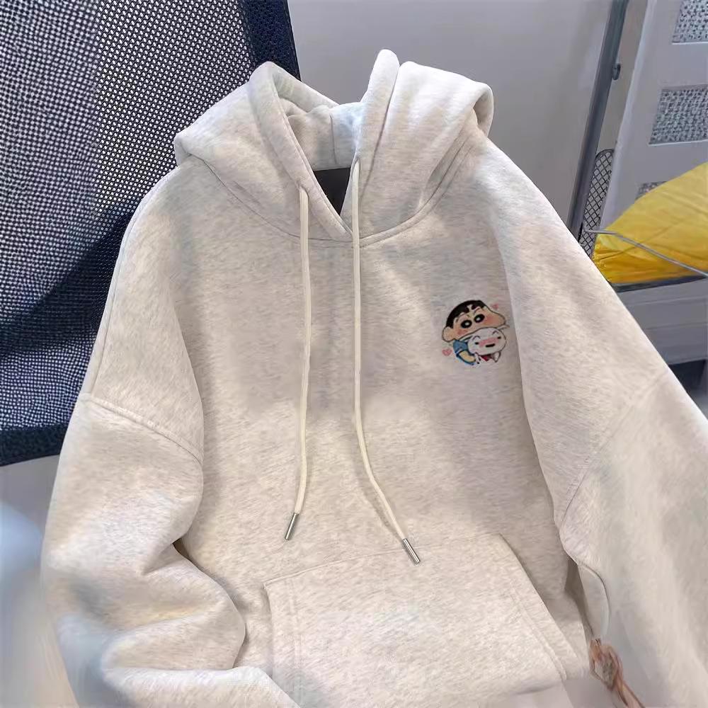 Early Autumn Korean Style Loose Crayon Shin-chan Oversized Women's Hoodie