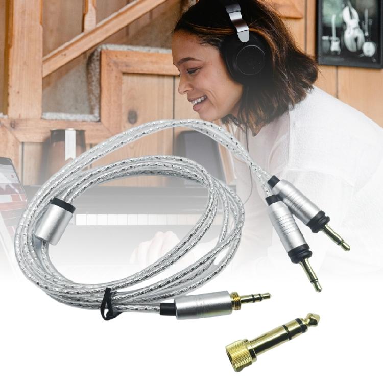 Oxygen Proof Copper Stereo Extension Cable Universal 3.5mm/6.35mm Headphone Upgraded Cable for Studio Use