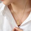 Korean Style 26 Letter Zircon Pendant Necklace – Gold Plated Clavicle Chain