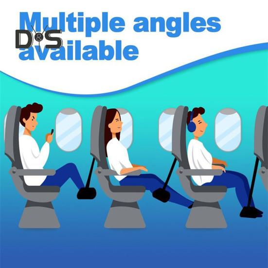 Flugzeug-Fußhängematte mit verlängertem Einstellgurt, 40 kg Tragkraft, tragbare Schreibtisch-Fußhängematte, Schlinge, Reisezubehör