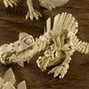 Fish Tank Landscaping Accessories 5Pcs 3D Printed Dinosaur Skeleton Ornament, Movable Joints Prehistoric Figures, Unique Home Decor Gifts Realistic