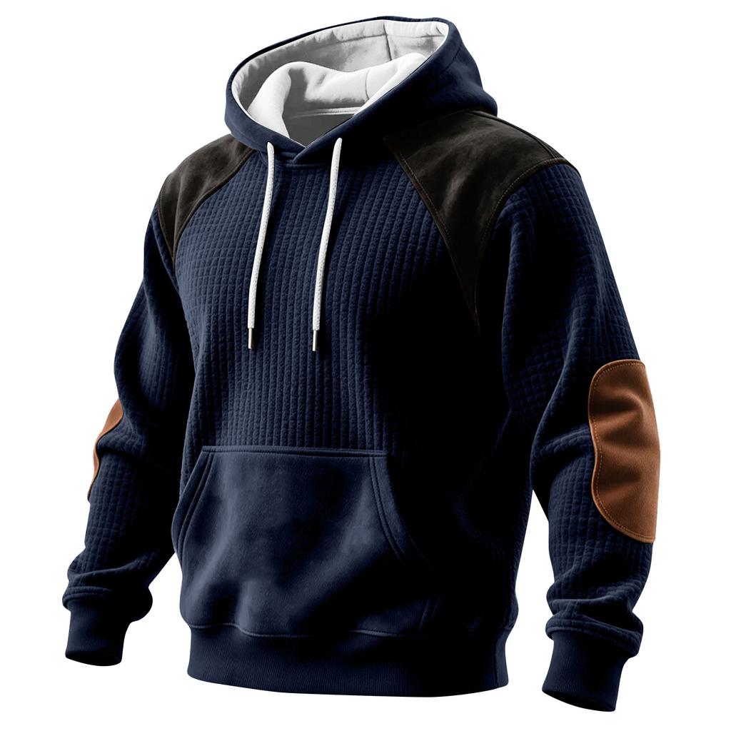 Men's Colorblock Sweatshirt Hoodie Men's Sports Large Size Casual Sweatshirt
