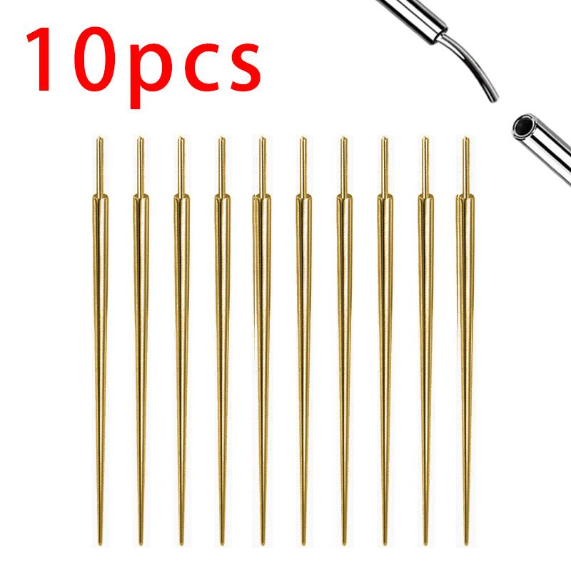 10pcs ASTM F136 TItanium Insertion Pin Taper for Thread Nostril Piercing Taper Push in Earring Implantation Grade Piercing Tool