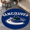 1PC Vancouver Hockey Art Round Rug, Non-slip Chair Mat, Home Decor, Circle Carpet Perfect for Office, Bedroom, Living Room,Christmas gift