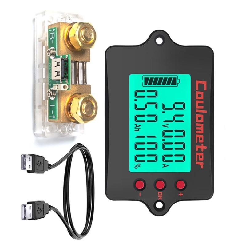 Battery Coulomb Counter Battery Charger Amp Meter Accurate Voltages Monitoring from 8V To 120V for Electric Vehicles