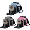 Foldable Pet Carrier Bag for Cats Small Dogs, Breathable Multi-Opening Soft Travel Tote with Padded Base and Safety Leash