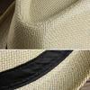 Fashion Men Straw Hat for Women Summer Trendy Beach Sun Hats Solid Color Fedoras Ribbon Casual Cowboy Jazz Cap Gangster Cap Male