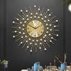 Diamond Starry Large 3D Wall Clocks Modern Luxurious Design Living Room Sofa TV Background Metal Mute Home Decorative Wall Clock