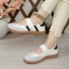 Women's Vintage Mary Jane Flat Shoes with Adjustable Hook and Loop Strap Non Slip Rubber Sole Comfortable Casual Footwear for Daily Wear