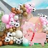 Cartoon Animal Standing with Wheels Pig Aluminum Film Balloon Cartoon Pig Balloon Children's Birthday Party Toy Balloon