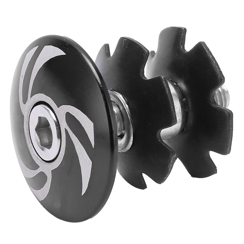 Bike Headset Top Cap Aluminum Alloy Star Nut Stem Cap Stem Fork MTB Road Bicycle AccessoryBlack