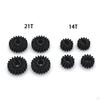 8 Pieces RC Front Rear Axle Gear Set Upgrade, 1:24 Scale 21T 14T Gears DIY Accessory for Fcx24