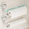 Kitchen Paper Towel Holder Toilet Tissue Holder for Bathroom Suction Cup Napkin Dispenser Rotatable Storage Rack for Cling Film