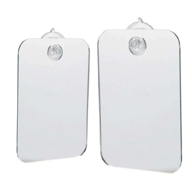Acrylic Shaving Mirror with Suction Cup Smooth Fogless Bathroom Shower Mirror for Bathroom Bedroom Easy To Use