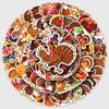 100 Creative Turkey Graffiti Animal Festival Stickers for Decoration