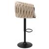 Barhocker Cofton Schwarz Beige Samt