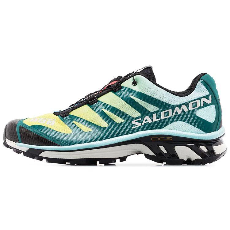 SALOMON XT-4 Advanced Comfortable Fabric Leather Shock Absorbing Non-Slip Durable Low-Top Running Shoes Men Sneakers Green 413956